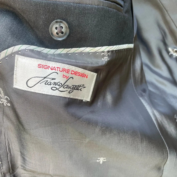 Franco‎ Lanzetti Dark Grey Men’s Blazer Sport Coat 44L excellent condition - Picture 8 of 14